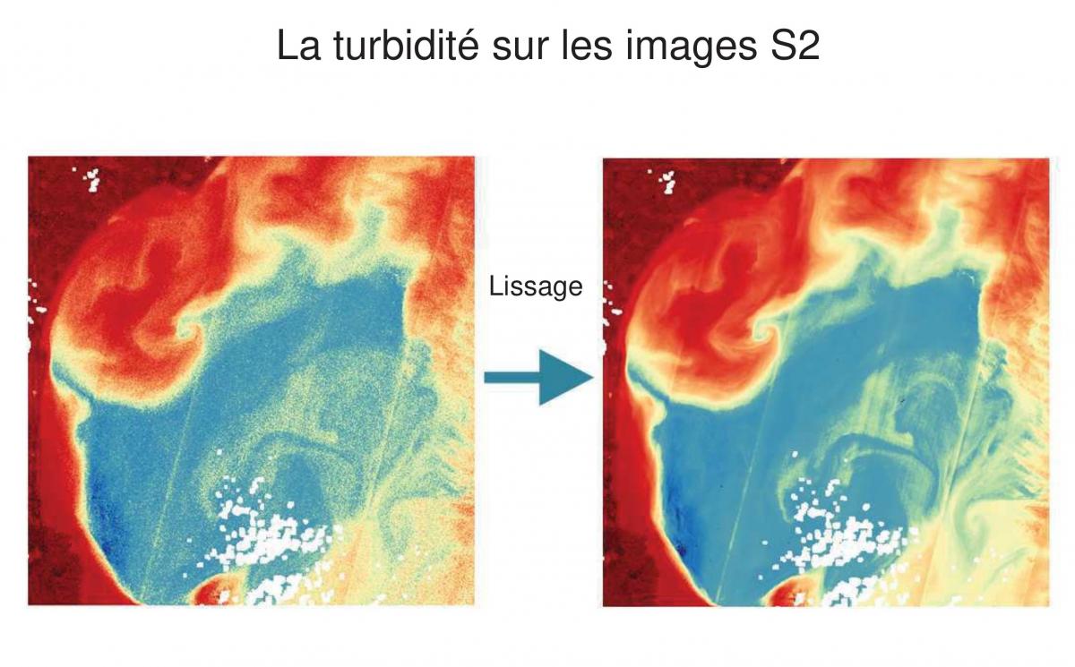 Optimisation des images Sentinel-2 par lissage (Source : Parc naturel marin du golfe du Lion)