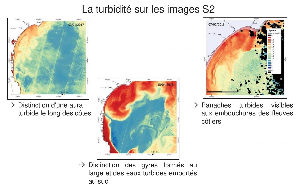 L’étude de la turbidité grâce aux images Sentinel-2 (Source : Parc naturel marin du golfe du Lion)